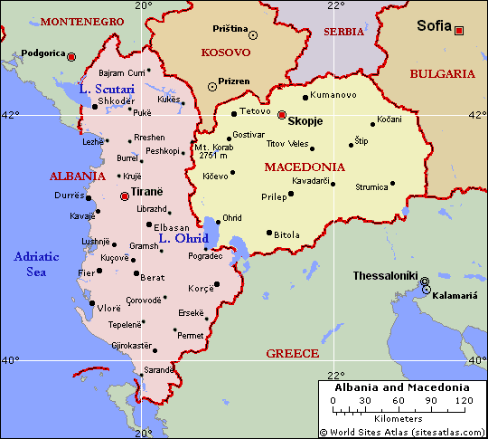 macedonie regional carte